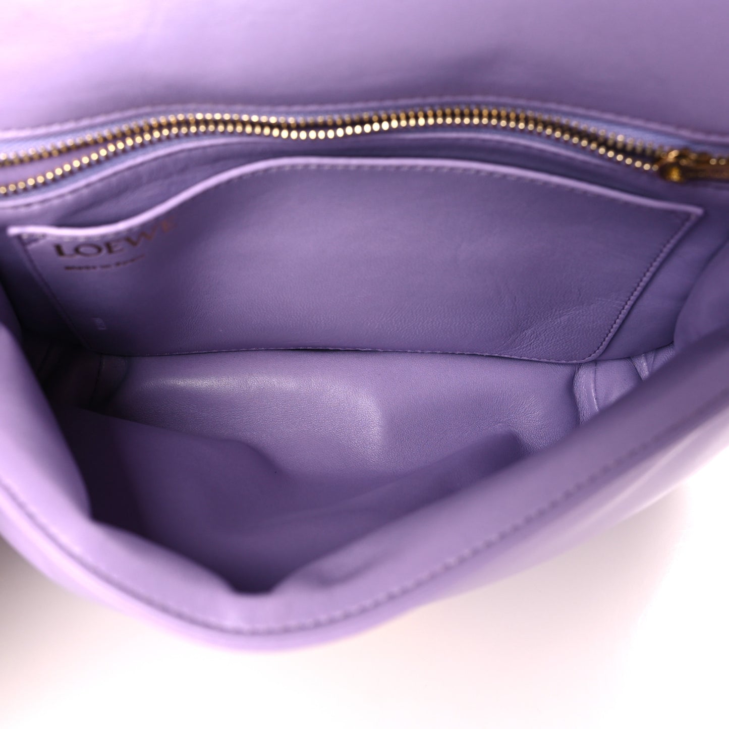Lambskin Pleated Goya Puffer Bag Light Mauve