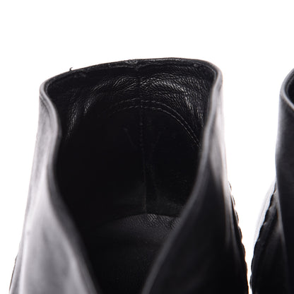 Chanel Lambskin CC Chain Wedge Boots 40 Black 10 of 12