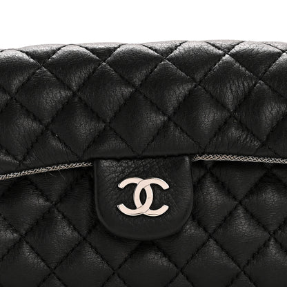 Chanel Grained Calfskin Quilted CC Uniform Flap Belt Bag Black 8 of 15