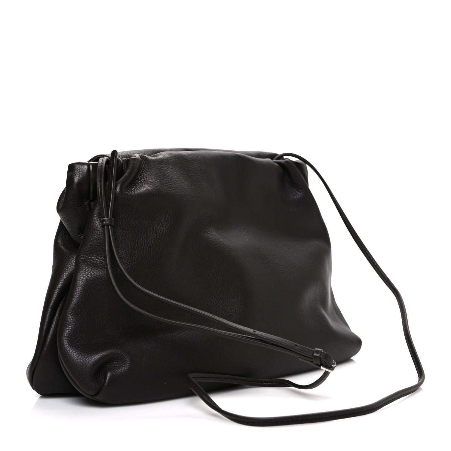 The Row Grained Calfskin Bourse Clutch Dark Brown 3 of 9
