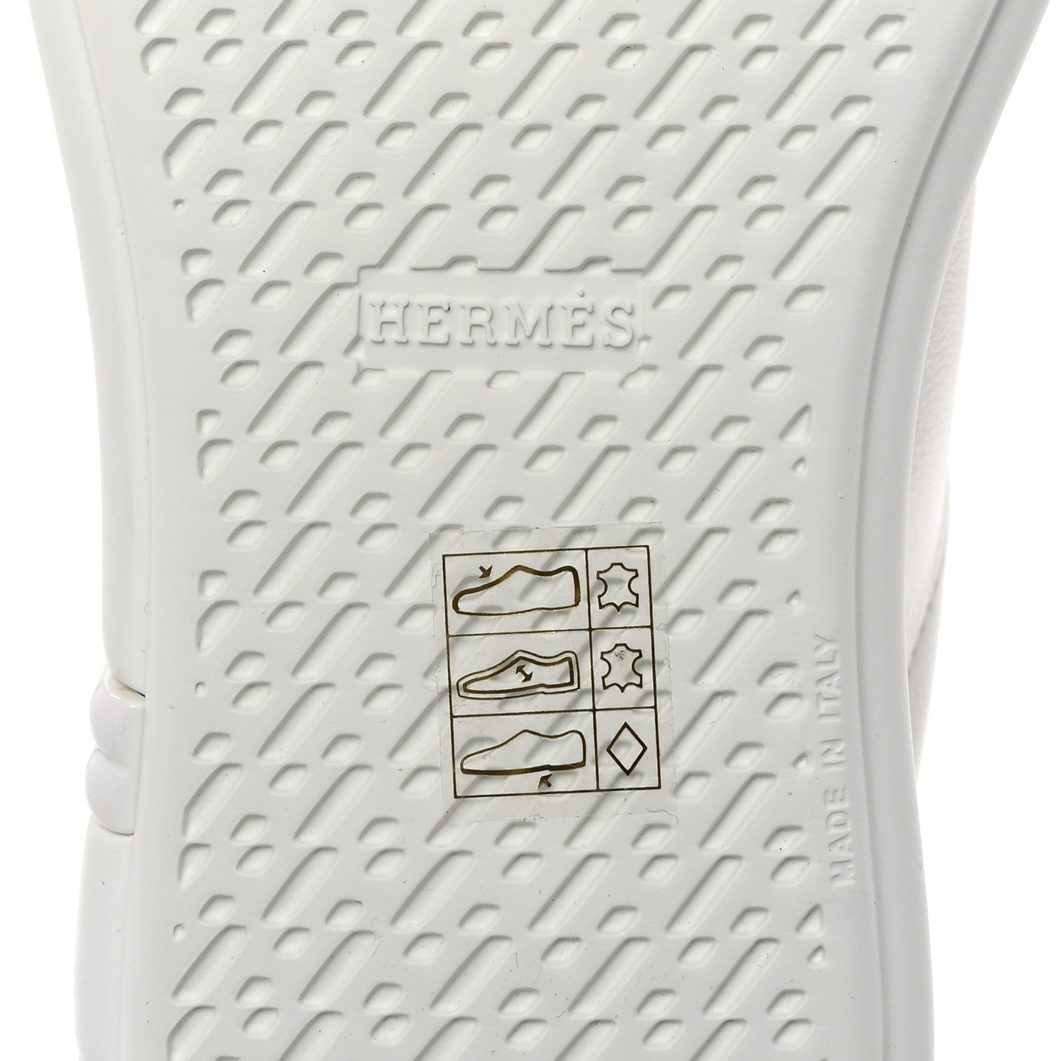 Hermes Calfskin Womens Happy Sneakers 36 White 8 of 9