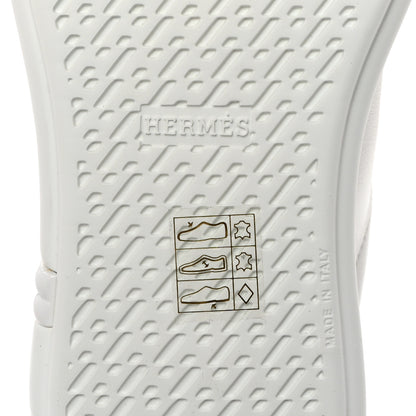 Hermes Calfskin Womens Happy Sneakers 36 White 8 of 9