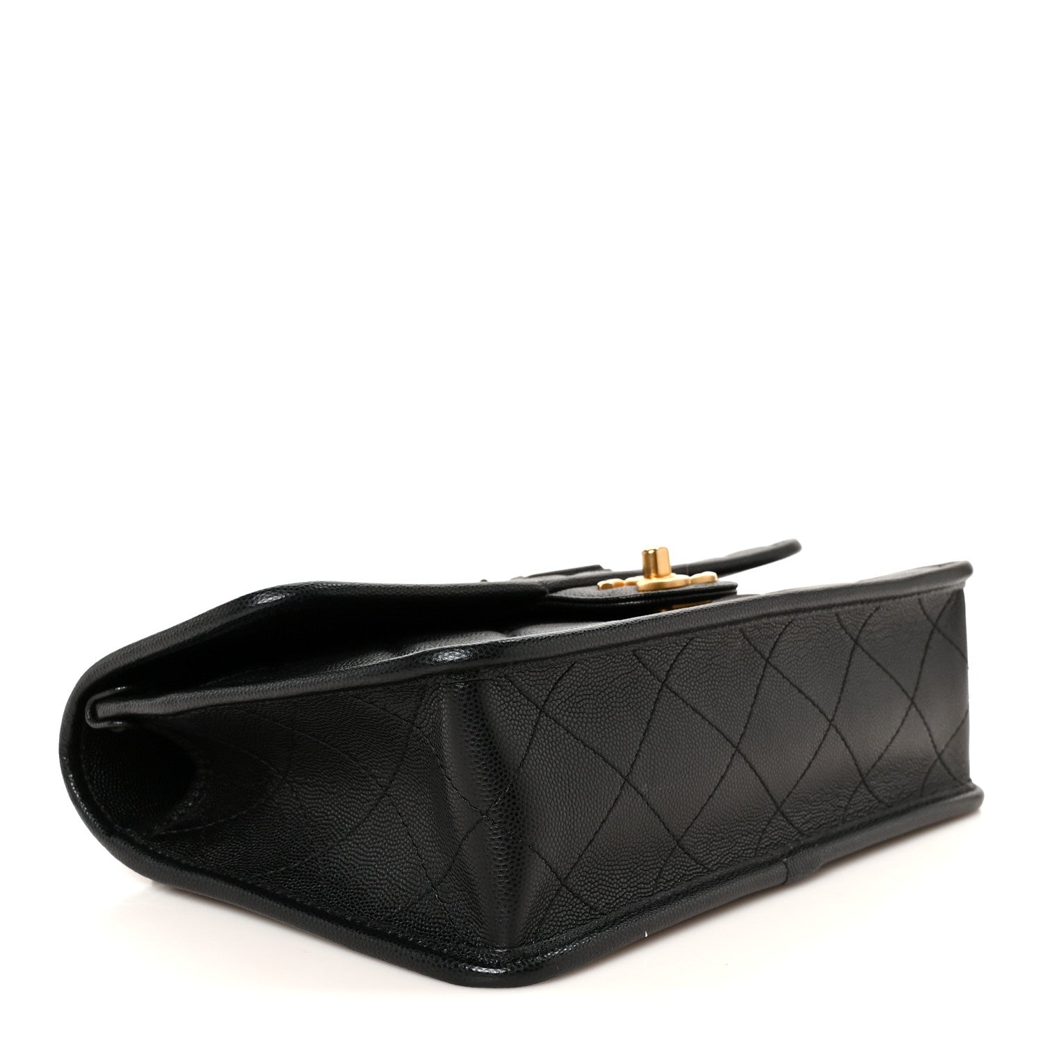 Chanel Caviar Quilted School Memory Small Top Handle Flap Black 4 of 12
