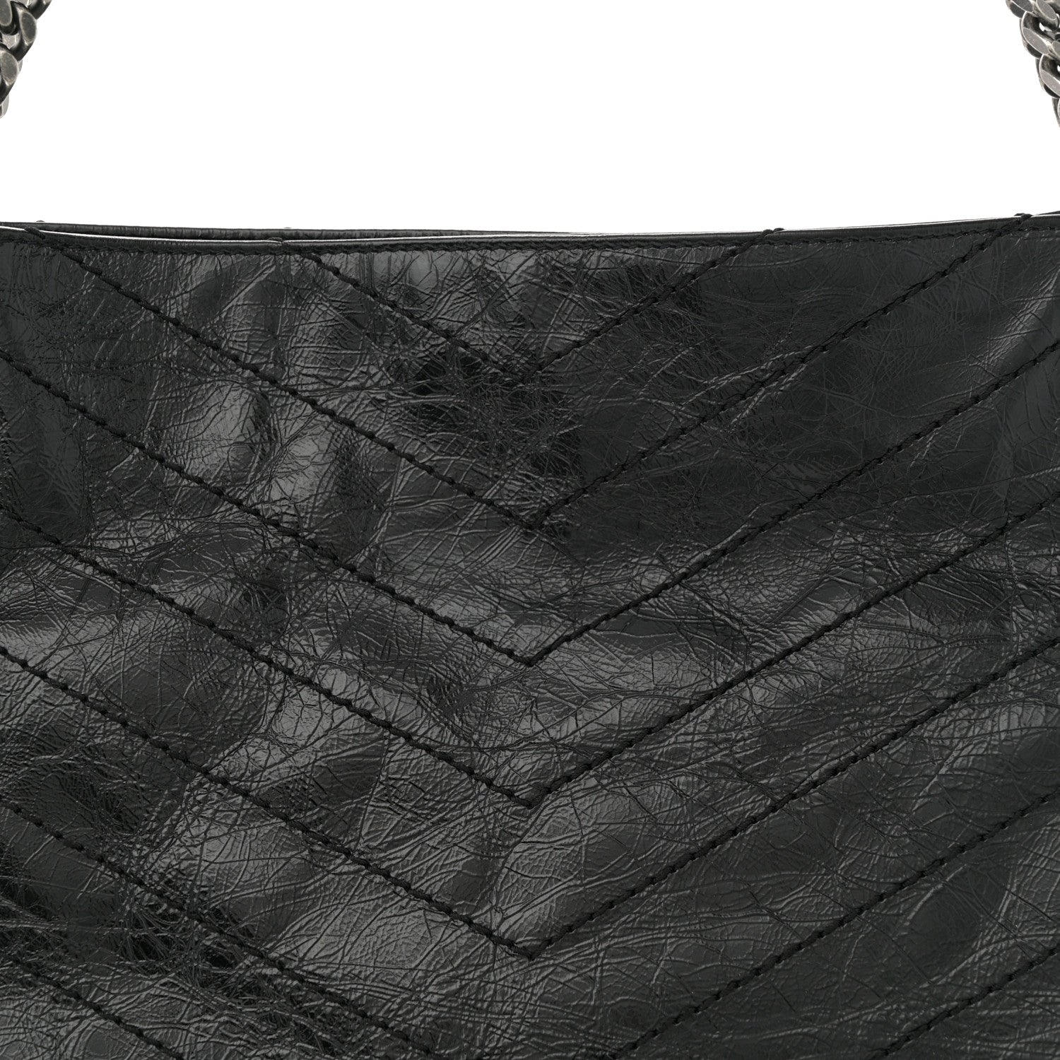 Saint Laurent Crinkled Calfskin Matelasse Monogram Medium Niki Shopper Tote Black 8 of 10