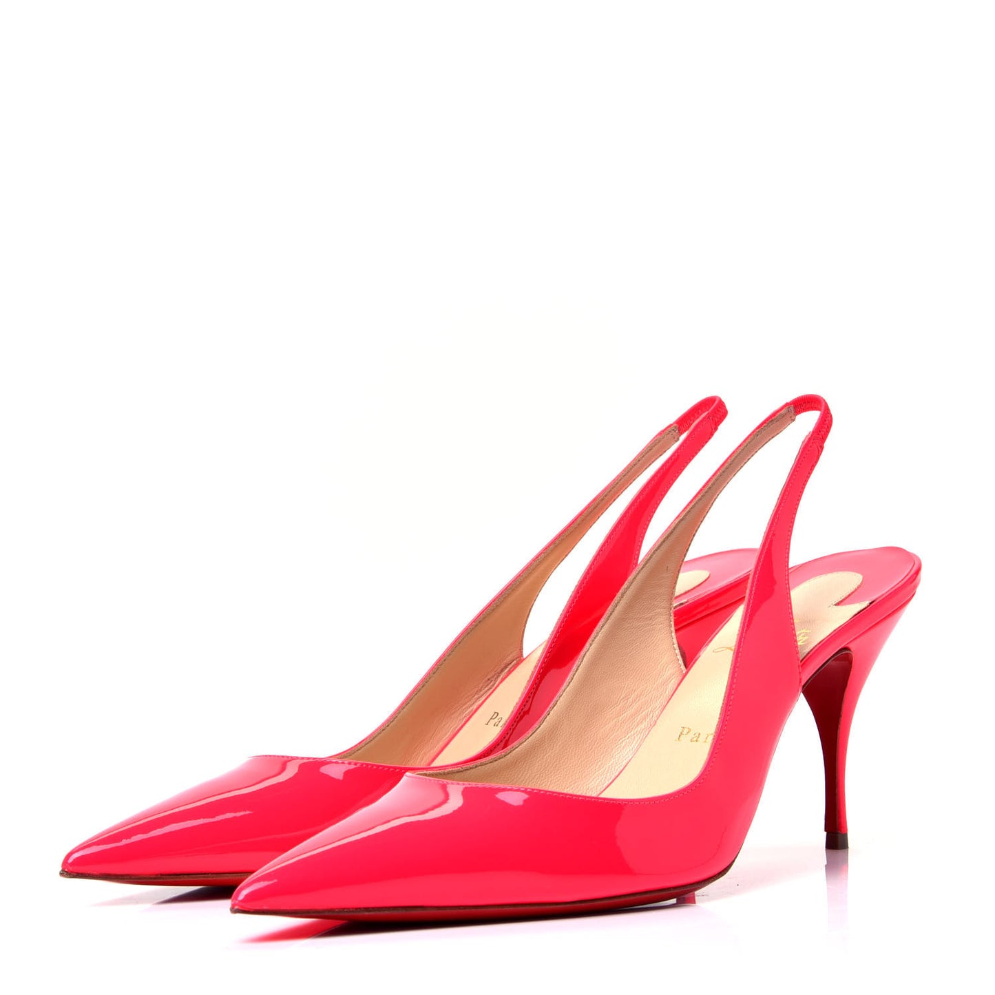 Patent Clare Sling 80 Pumps 41 Fluo Rose