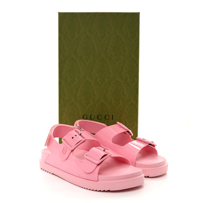 Gucci Rubber Mini Double G Womens Isla Dad Sandals 38 Wild Rose 11 of 11