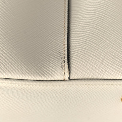 Prada Saffiano Cuir Medium Double Bag Talco Lacca 11 of 12