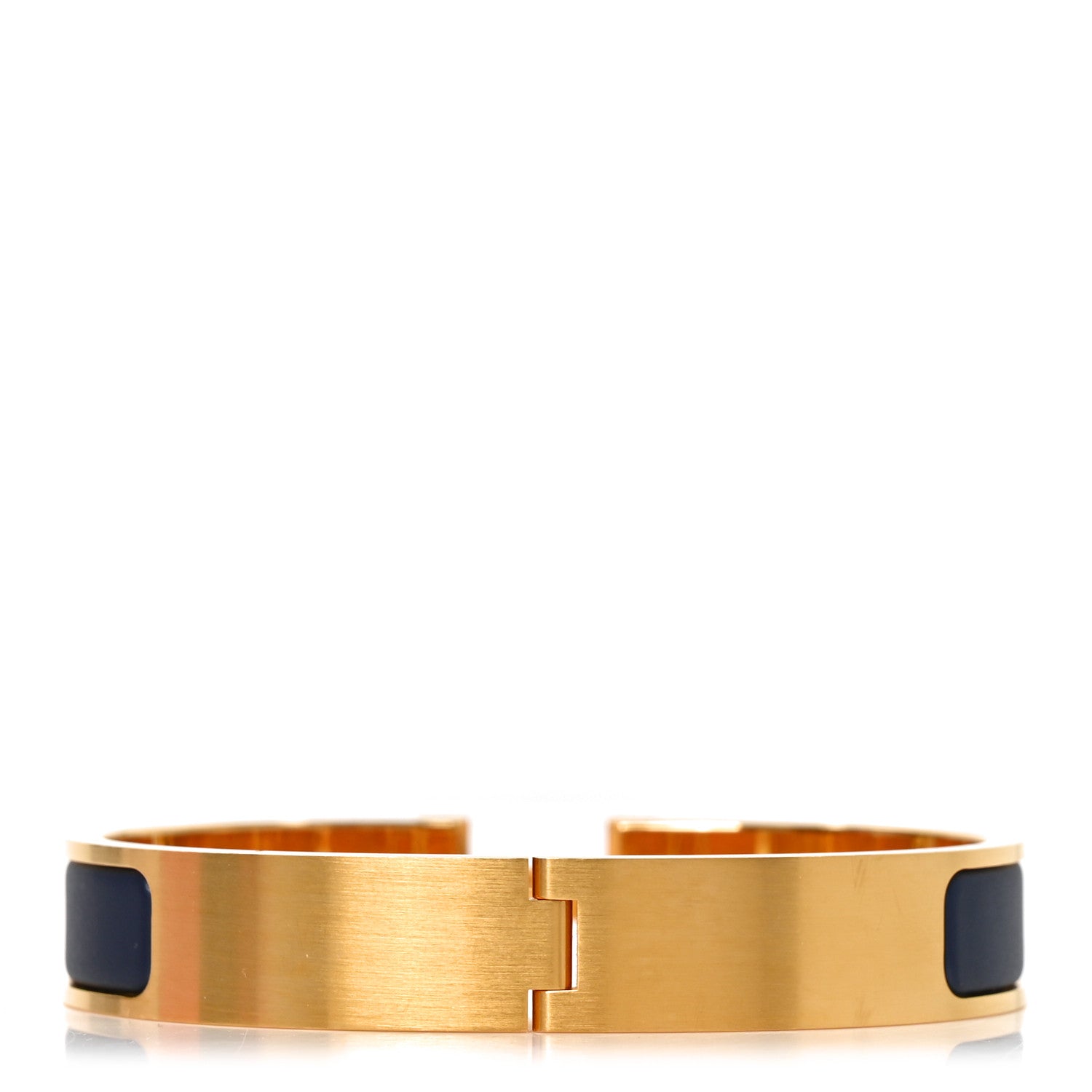 Hermes Matte Enamel Narrow Clic Clac HH Bracelet T4 Bleu Biarritz 3 of 5