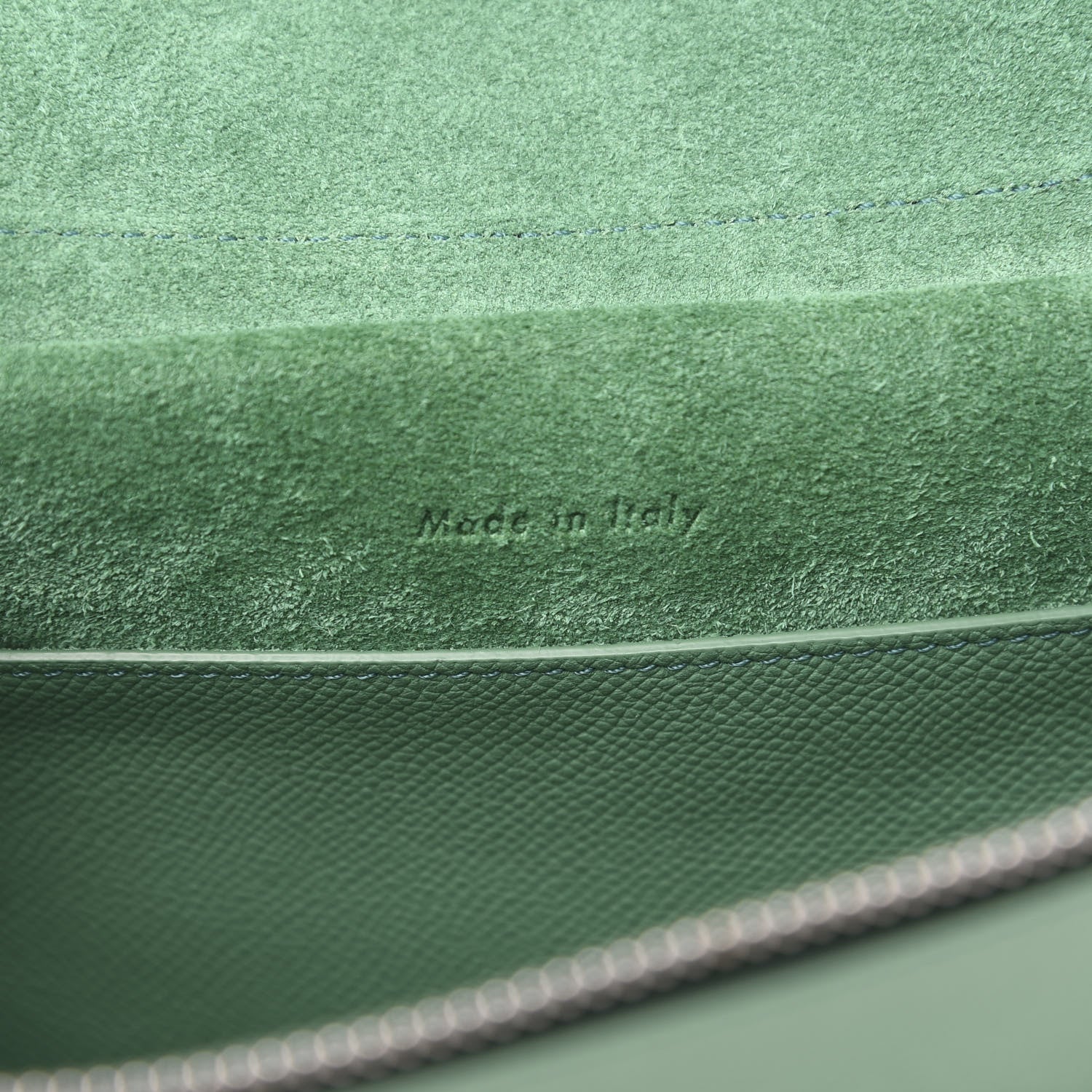 Celine Grained Calfskin Micro Belt Bag Pop Green 6 of 9