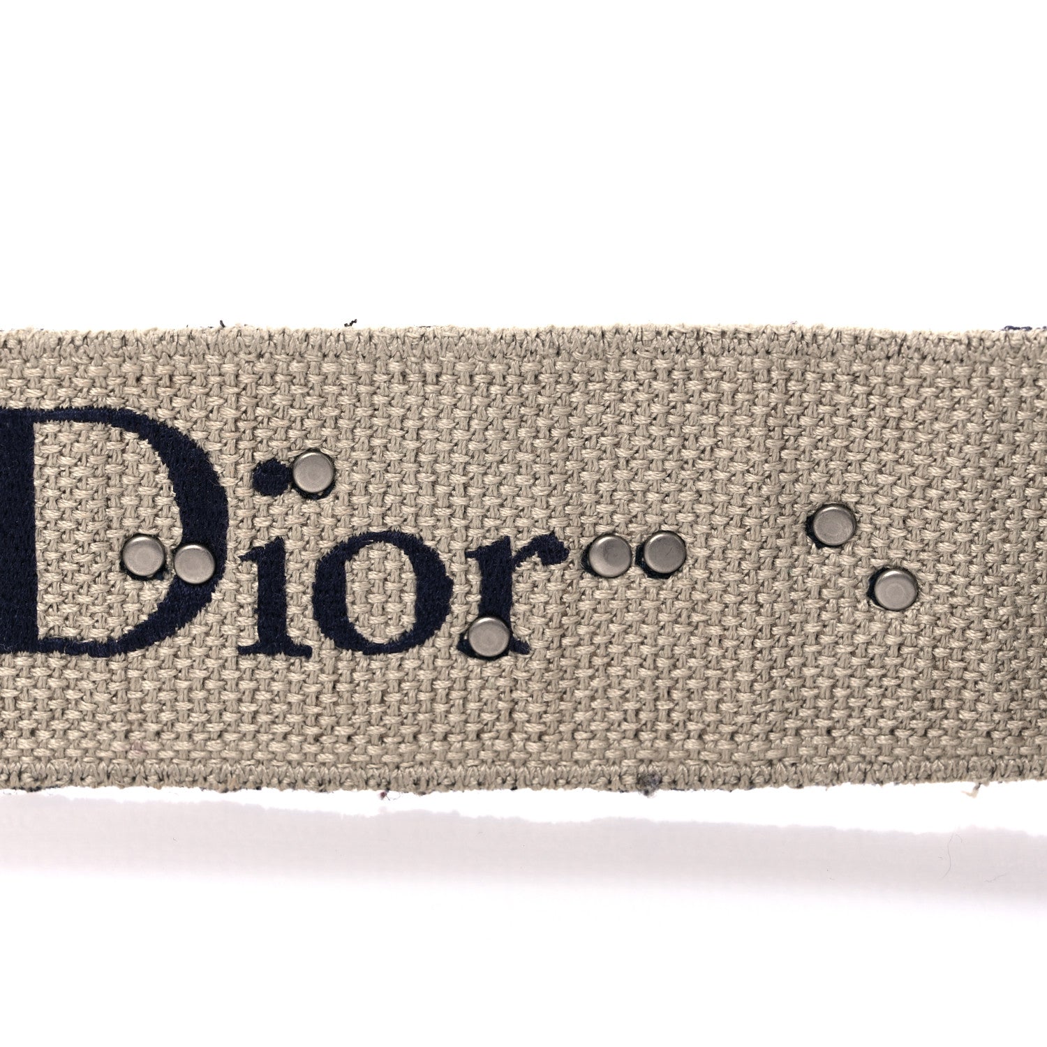 Christian Dior Oblique Studded Shoulder Strap Blue 5 of 6