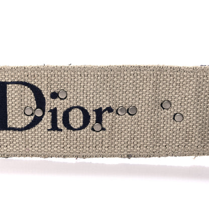 Christian Dior Oblique Studded Shoulder Strap Blue 5 of 6