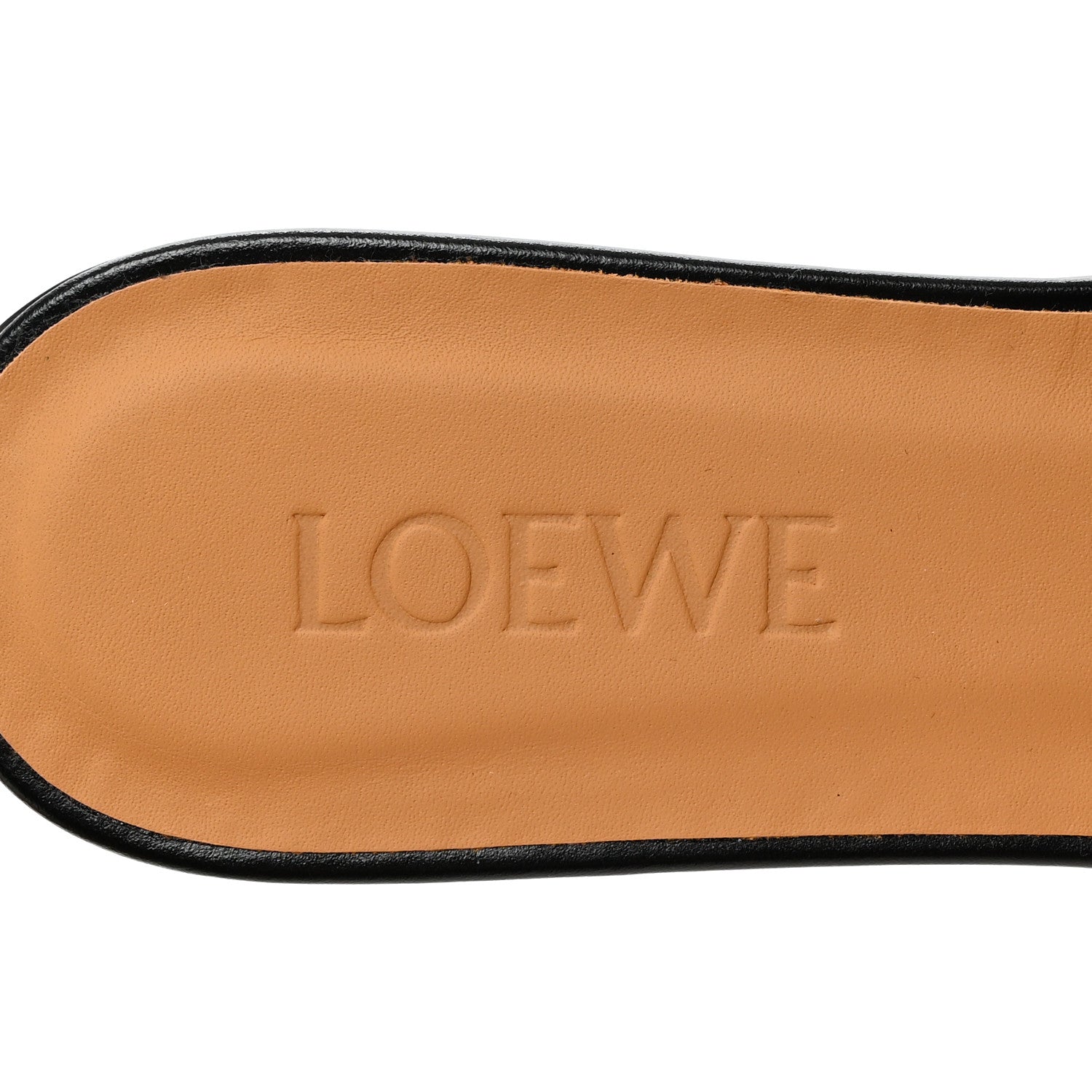 Loewe Calfskin Gate Mule Sandals 38 38 Black Tan 6 of 8