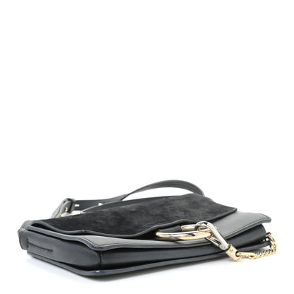 Chloe Suede Calfskin Small Faye Shoulder Bag Black 4 of 14