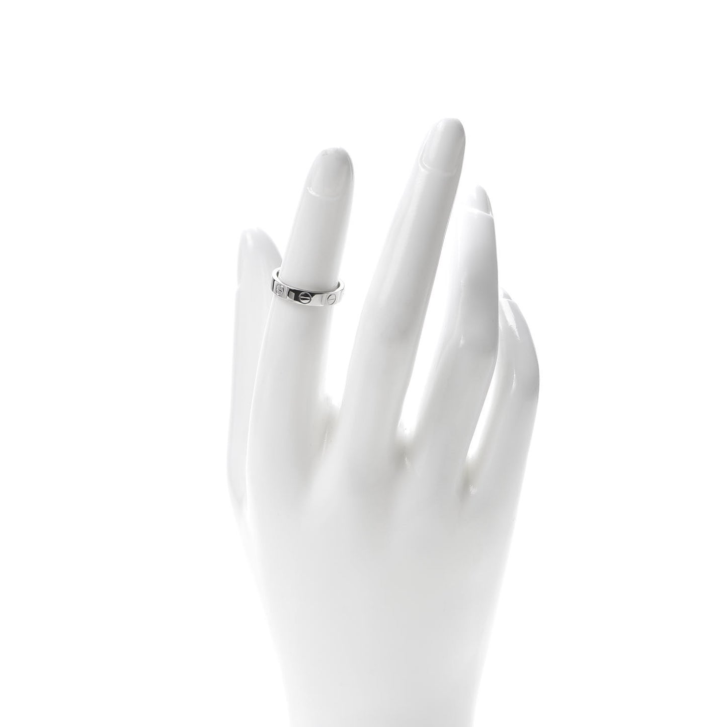 18K White Gold 3.5mm LOVE Wedding Band Ring 48 4.5