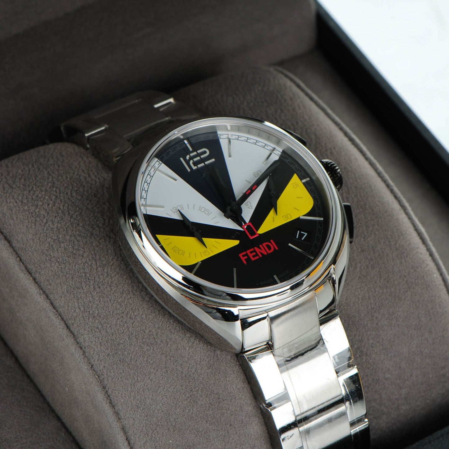 Stainless Steel 40mm Momento Monster Chronograph Quartz Watch