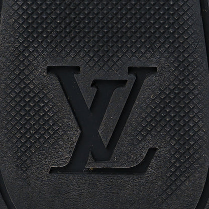 Louis Vuitton Calfskin Embossed Monogram Punchy High Top Sneakers 34 Black 9 of 10