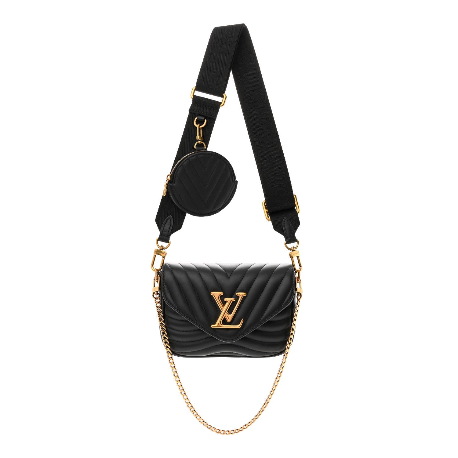 Louis Vuitton Calfskin New Wave Multi Pochette Black 1 of 12
