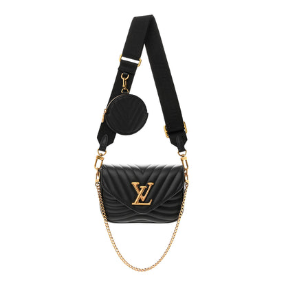 Louis Vuitton Calfskin New Wave Multi Pochette Black 1 of 12