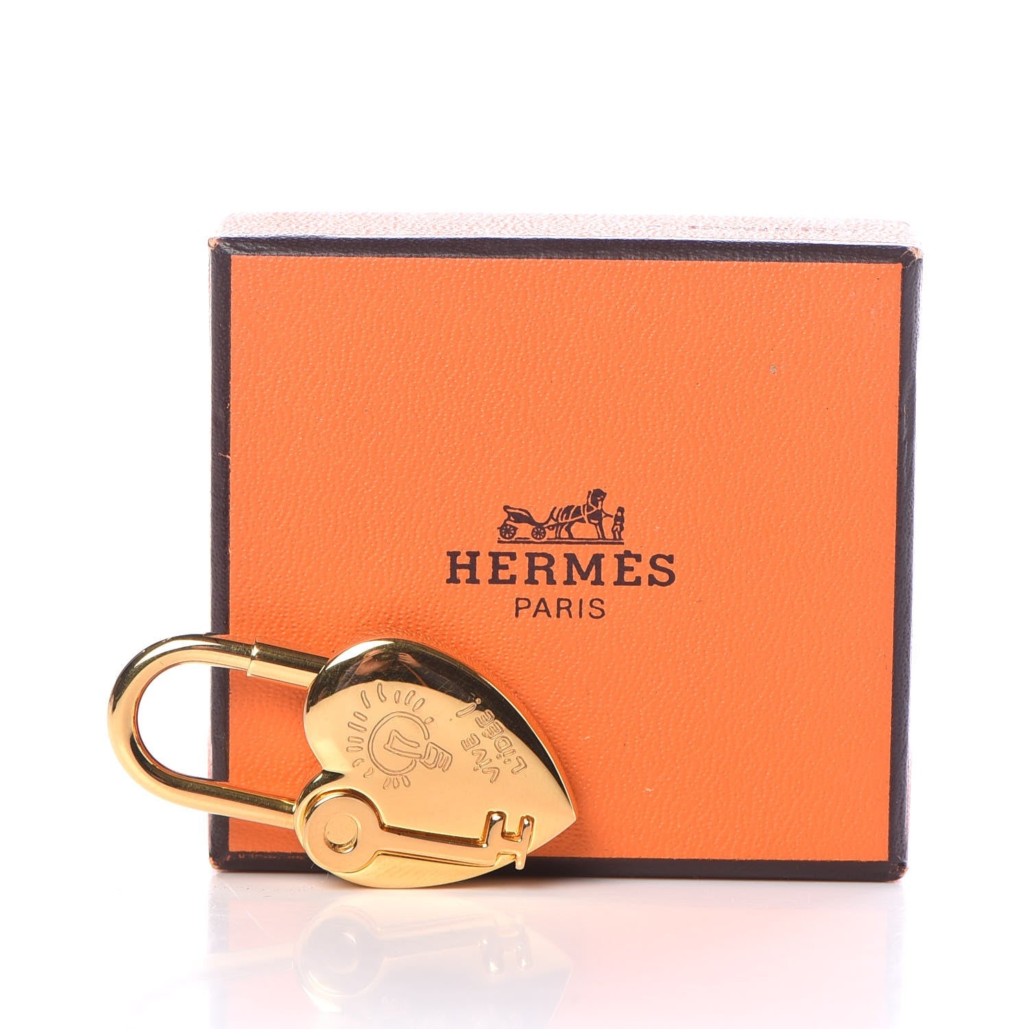 Hermes Annee De La Fantaisie Heart Cadena Lock Gold 7 of 7