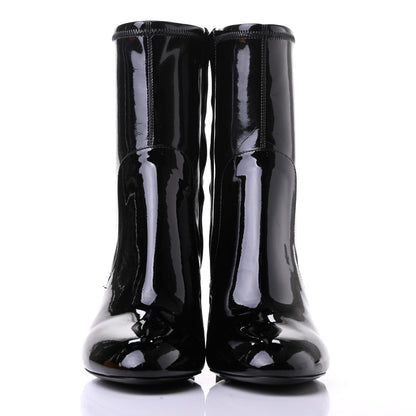 Louis Vuitton Patent Silhouette Ankle Boots 37.5 Black 2 of 10