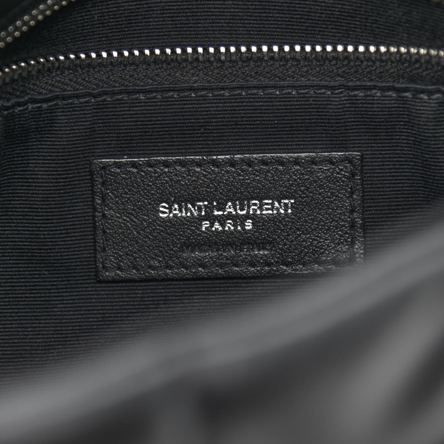 Lambskin Quilted Small Loulou Puffer Monogram Chain Satchel Black
