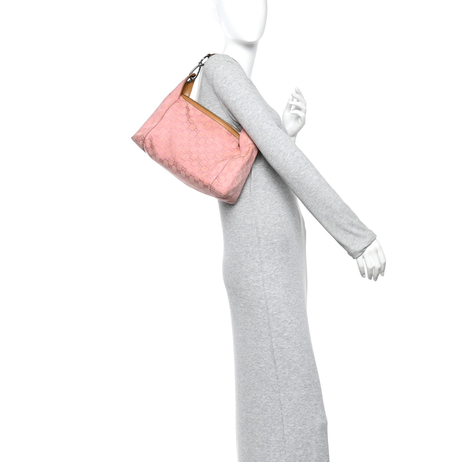 Gucci Monogram Horsebit Top Handle Hobo Bag Pink 2 of 10