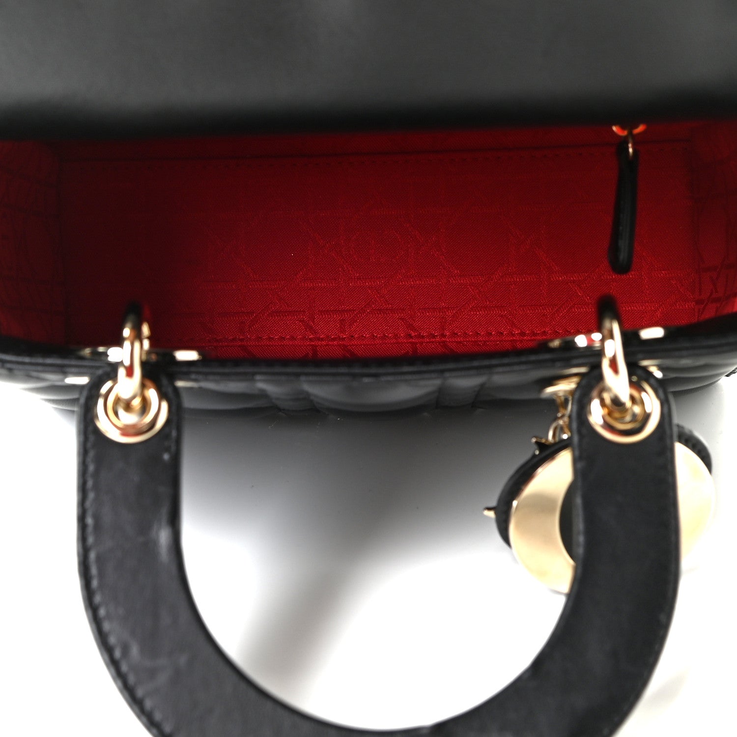 Christian Dior Lambskin Cannage Small My ABCDior Lady Dior Black 6 of 8