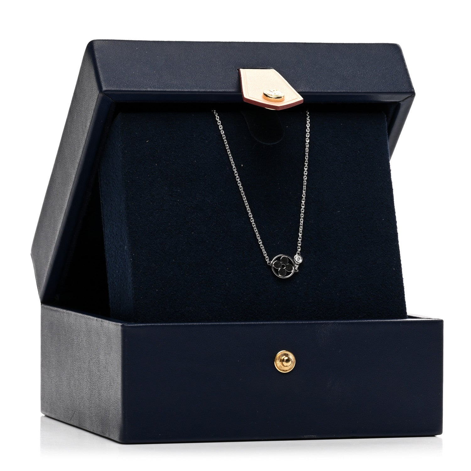 Louis Vuitton 18K White Gold Diamond Idylle Blossom Pendant Necklace 5 of 5