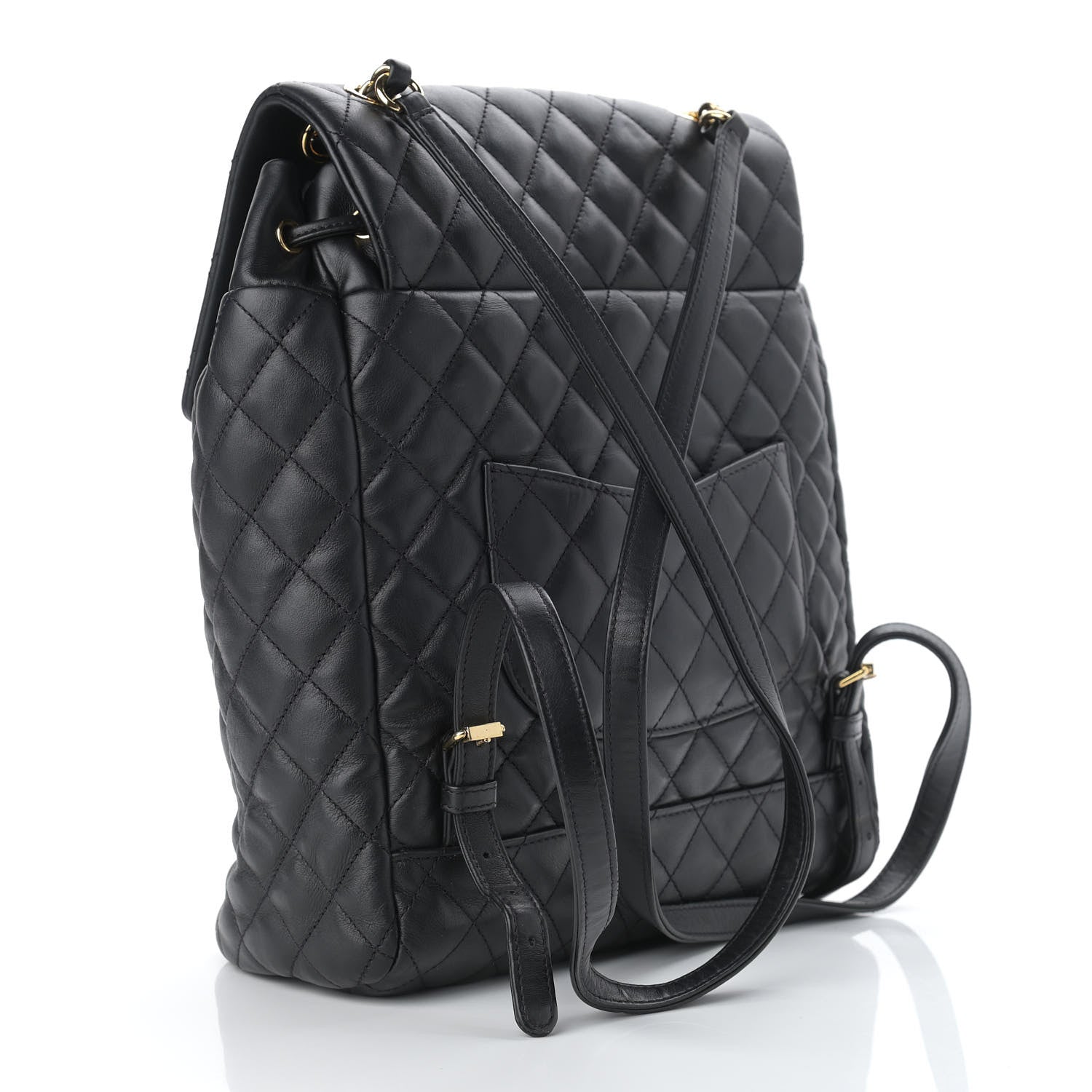 Chanel Lambskin Quilted Large Urban Spirit Backpack Black 3 of 11