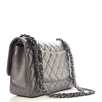 Chanel Metallic Lambskin Quilted Jumbo Double Flap Bronze 3 of 10
