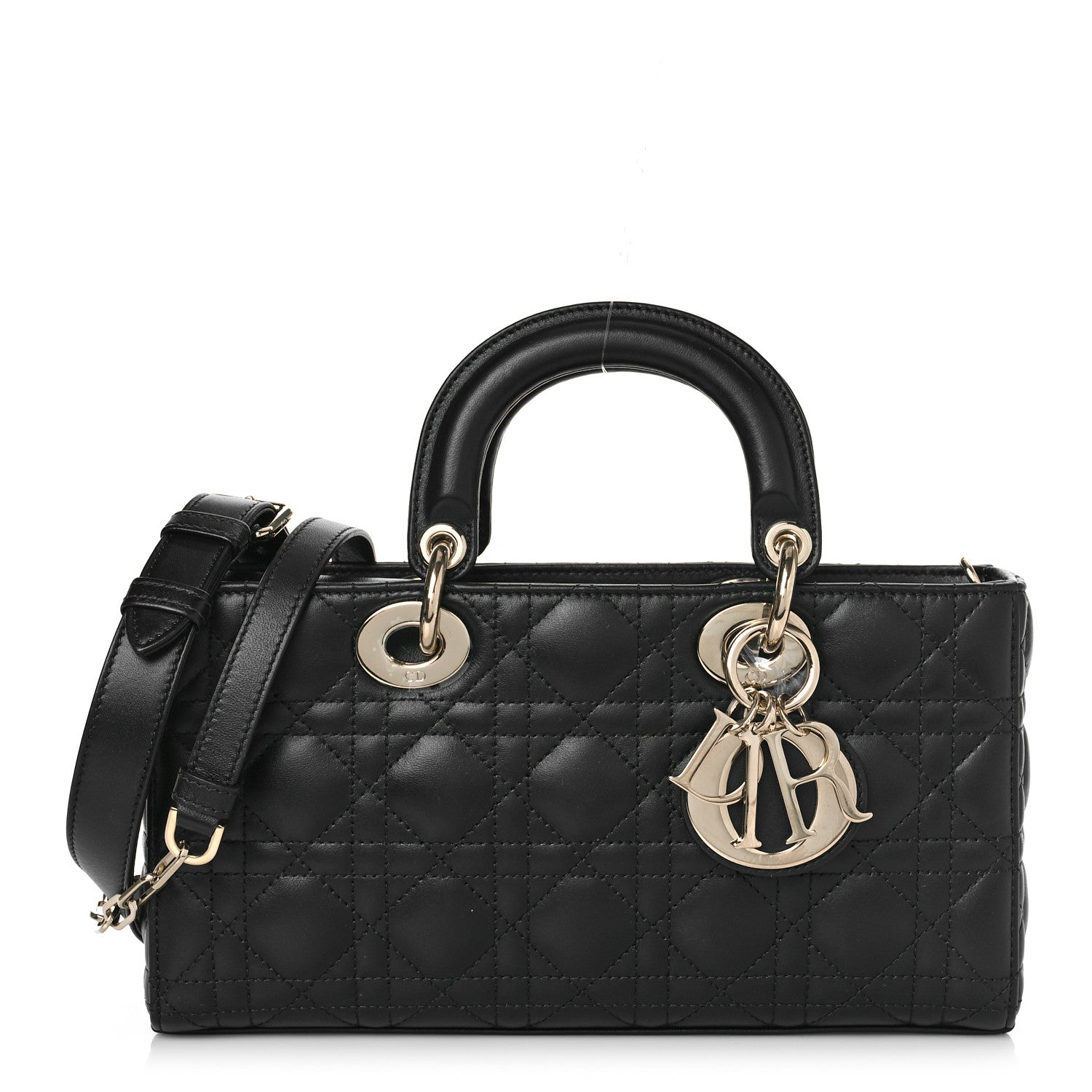 Christian Dior Lambskin Cannage Lady D-Joy Black 1 of 9