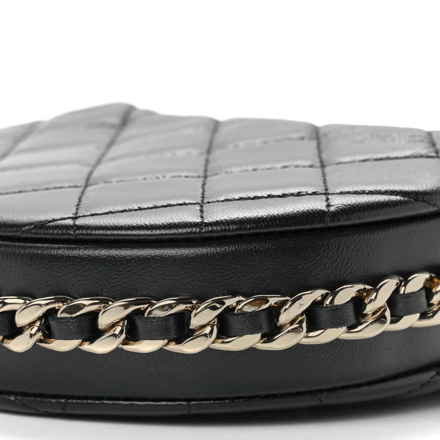 Chanel Lambskin Quilted Chain Around Pouch Black 11 of 11