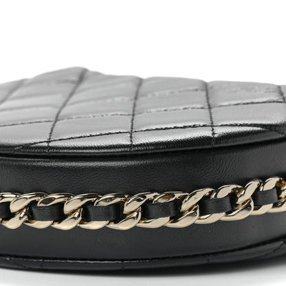 Chanel Lambskin Quilted Chain Around Pouch Black 11 of 11
