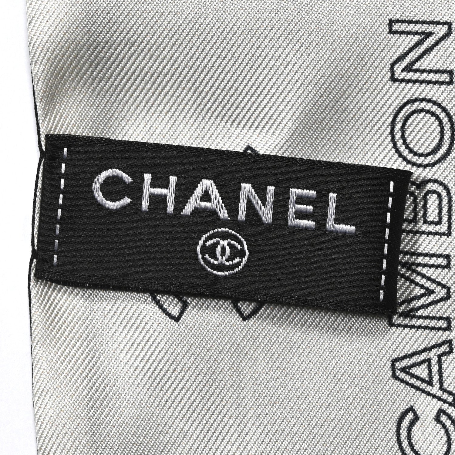 Chanel Silk CC Slim Bandeau Scarf Black 3 of 4