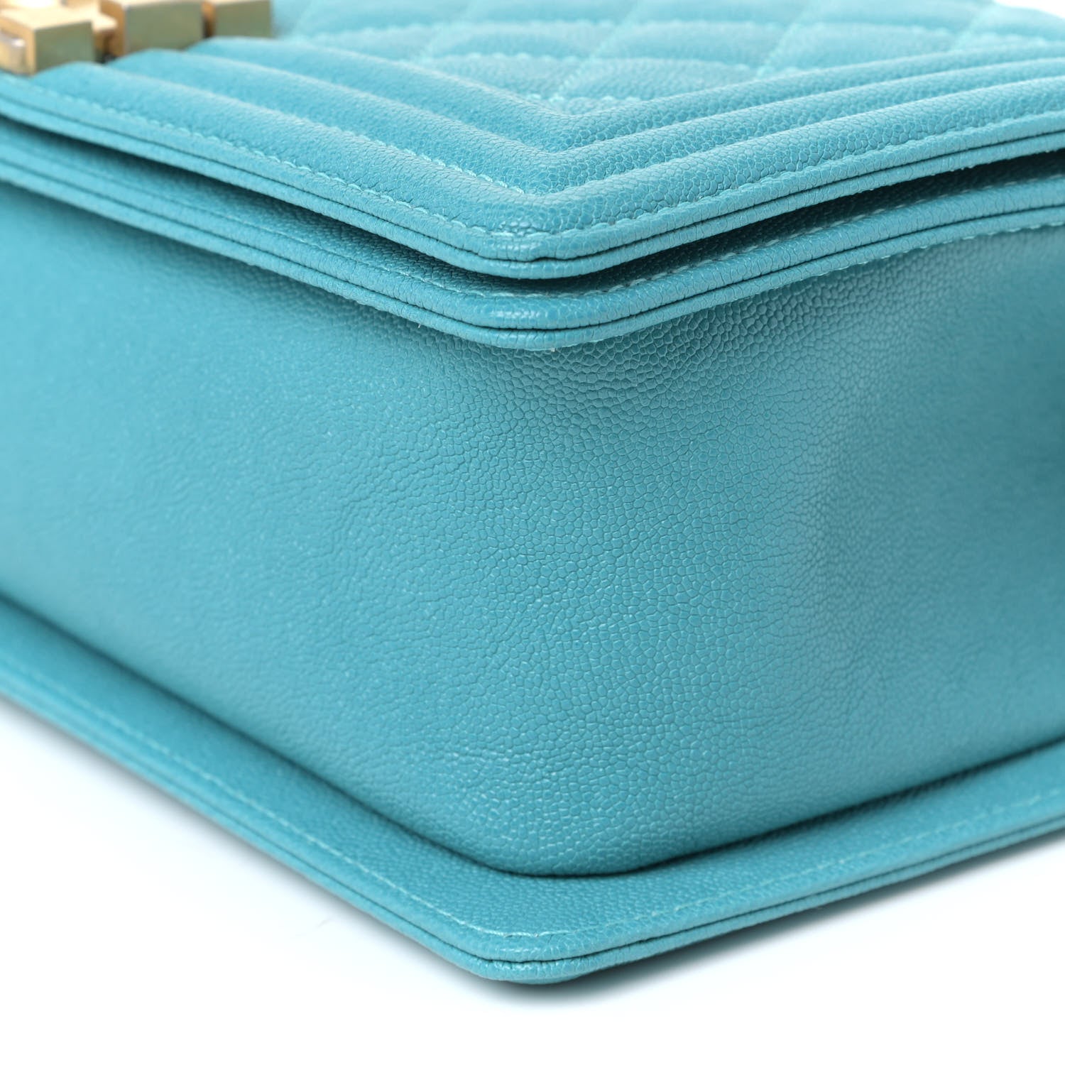Chanel Caviar Quilted Medium Boy Flap Turquoise 6 of 13