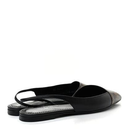 Louis Vuitton Monogram Cherie Slingback Pumps 36 Black 4 of 8