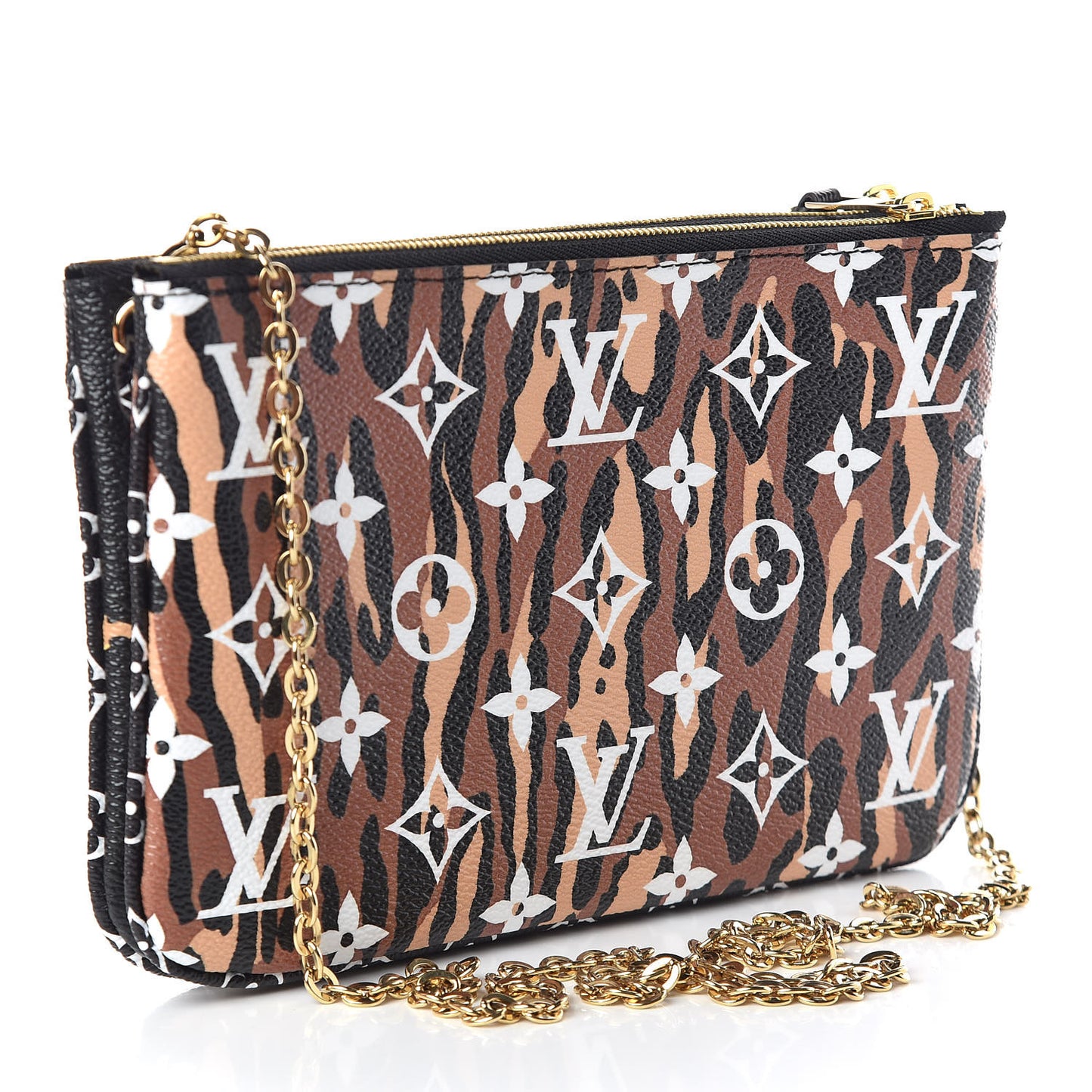 Monogram Giant Jungle Pochette Double Zip Black