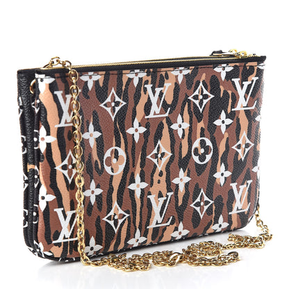 Louis Vuitton Monogram Giant Jungle Pochette Double Zip Black 3 of 8