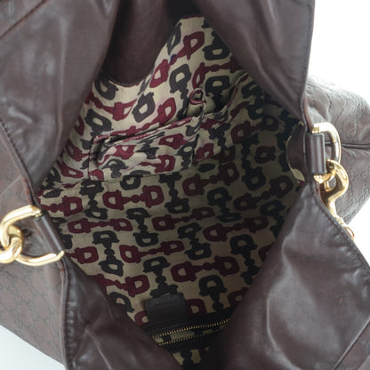 Gucci Guccissima Medium Hysteria Top Handle Bag Chocolate 5 of 9