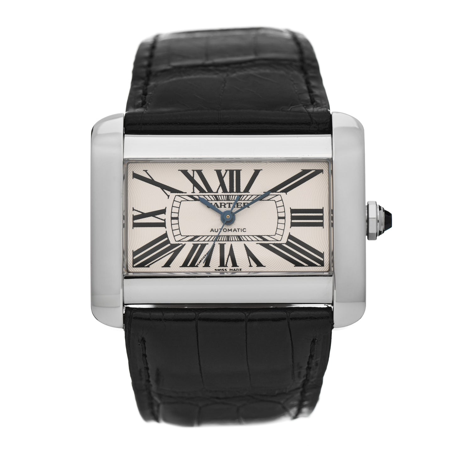 Stainless Steel Alligator 38mm Tank Divan Automatic Watch