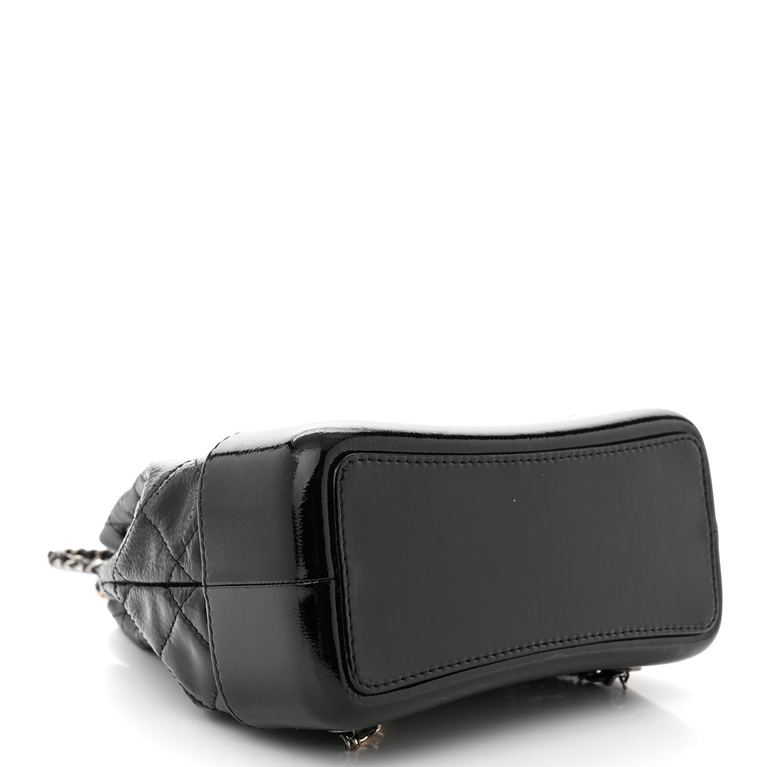 Chanel Patent Goatskin Quilted Small Gabrielle Backpack Black 4 of 11
