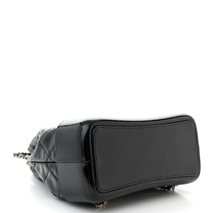 Chanel Patent Goatskin Quilted Small Gabrielle Backpack Black 4 of 11