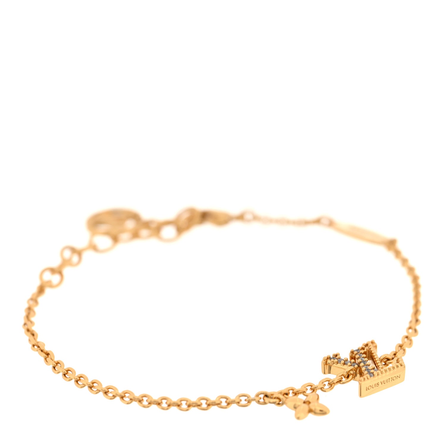 Louis Vuitton Metal Crystal LV Iconic Bracelet Gold 1 of 4