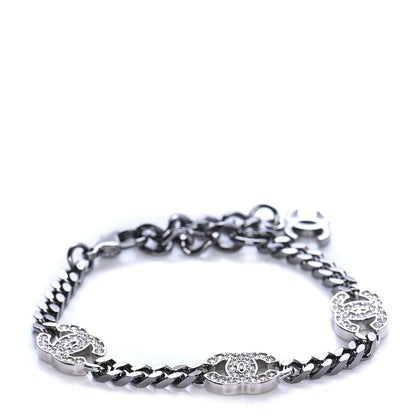 Chanel Crystal CC Chain Bracelet Silver 1 of 3