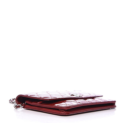 Chanel Patent Quilted Brilliant Wallet On Chain WOC Red 4 of 16