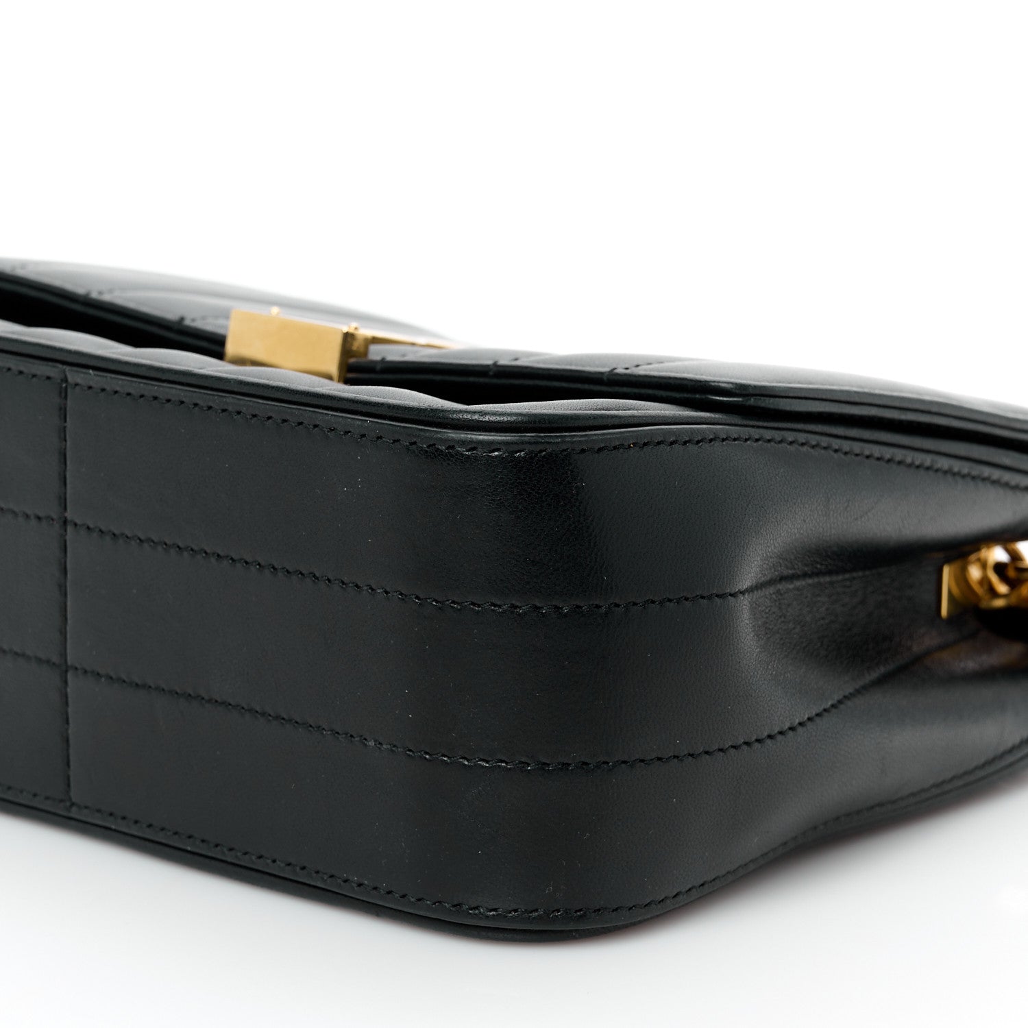 Saint Laurent Lambskin Matelasse Monogram Medium Vicky Chain Bag Black 11 of 11