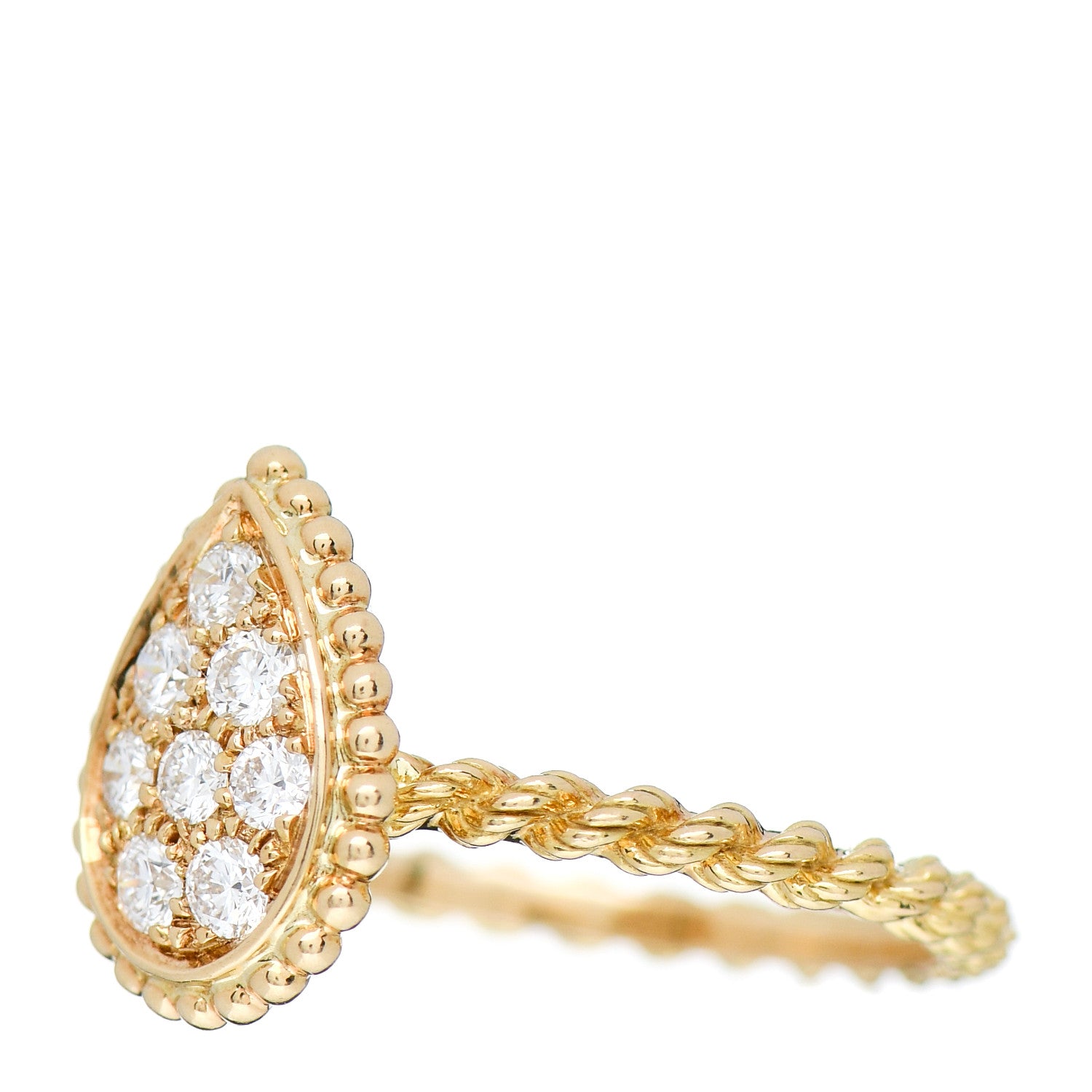 Boucheron 18K Yellow Gold Diamond Small Serpent Boheme Ring 52 6 3 of 6