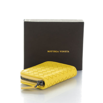 Bottega Veneta Nappa Intreccoato Zip Around Coin Purse New Chartreuse 4 of 8