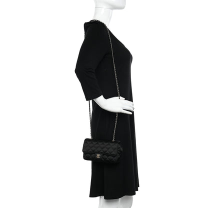 Chanel Satin Quilted Mini Rectangular Flap Black 2 of 11