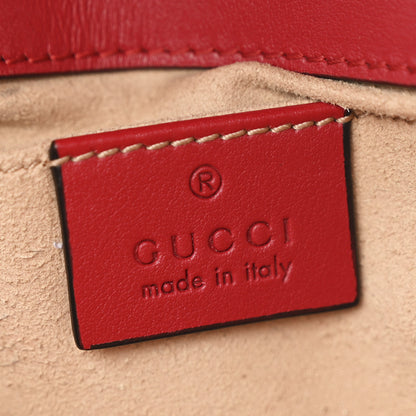 Gucci Calfskin Matelasse Mini GG Marmont Shoulder Bag Hibiscus Red 6 of 10